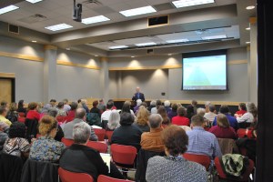 Jamie Larue presenting in Greensboro, North Carolina