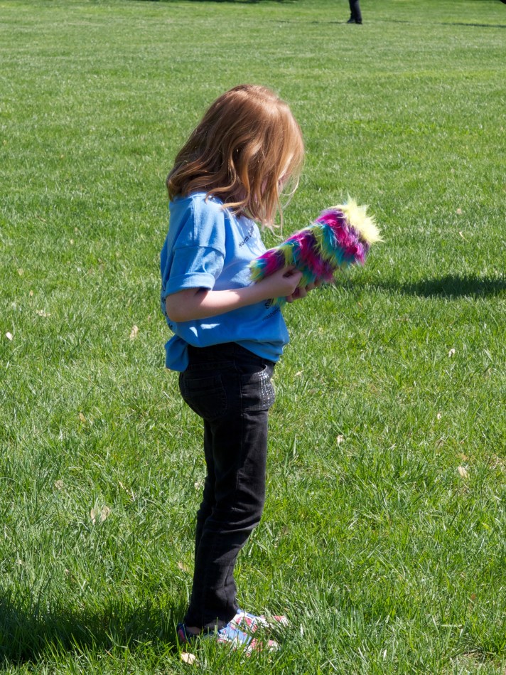 NCLA Student Library Ambassador Alea Mitchell speaking at our library rally